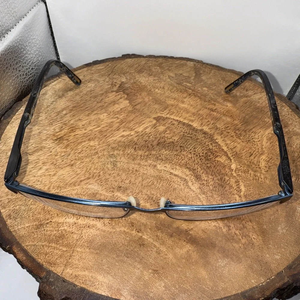 Jhane Barnes‎ Nano Eyeglass Frames 55-16-140 Gunmetal Blue Accent Designer